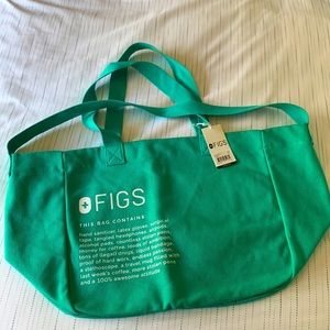 FIGS Surgical Green Canvas Tote, NWT